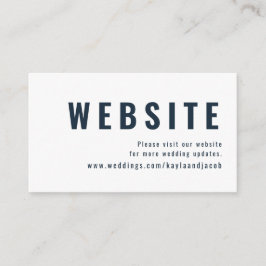 Moderne und Minimalistische Hochzeitswebsite Begleitkarte