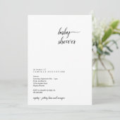 Moderne und Minimalistische Kinderdusche Einladung (Stehend Vorderseite)