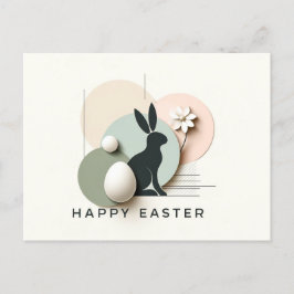 moderne und minimalistische Osterpostkarte Feiertagspostkarte