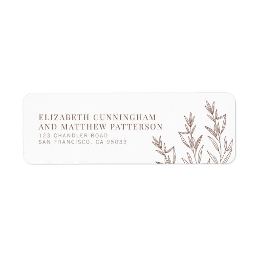 Moderne und Minimalistische Rücksendeadresse (Vorne)