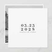 Moderne und minimalistische Save the Date Einladun Einladung (Vorne/Hinten)