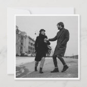 Moderne und minimalistische Save the Date Einladun Einladung (Rückseite)