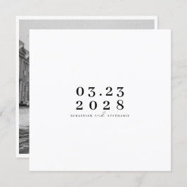 Moderne und minimalistische Save the Date Einladun Einladung