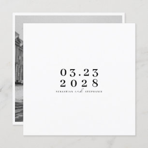 Moderne und minimalistische Save the Date Einladun Einladung