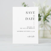 Moderne und minimalistische Save the Date-Karte Save The Date (Stehend Vorderseite)