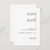 Moderne und minimalistische Save the Date-Karte Save The Date (Vorne/Hinten)