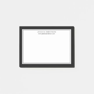 Moderne und Minimalistische Schwarze Grenzen Perso Post-it Klebezettel