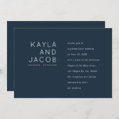 Moderne und Minimalistische Typografie - Einladung (Vorne/Hinten)