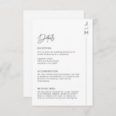 Moderne und minimalistische Typografie Einladung (Vorne/Hinten)