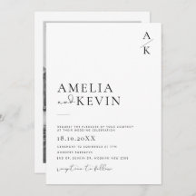 Moderne und minimalistische Typografie Foto Hochze