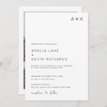 Moderne und minimalistische Typografie Foto Hochze