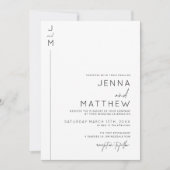 Moderne und minimalistische Typografie-Hochzeit Einladung (Vorderseite)