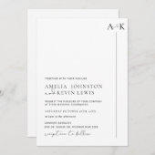 Moderne und minimalistische Typografie Hochzeitsei Einladung (Vorne/Hinten)