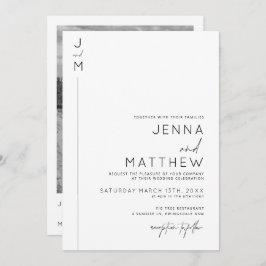 Moderne und minimalistische Typografie Hochzeitsei Einladung