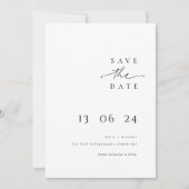 Moderne und minimalistische Typografie Save the Da Einladung (Vorderseite)
