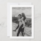 Moderne und minimalistische Typografie Save the Da Einladung (Rückseite)