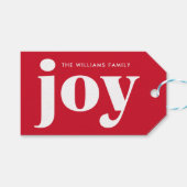 Moderne und Minimalistische Weihnachtsfreude Geschenkanhänger (Vorderseite (Horizontal))