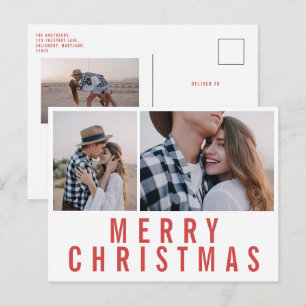 Moderne und minimalistische Weihnachtsstimmung mit Postkarte