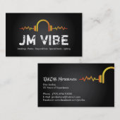 Moderne und mutige DJ-Visitenkarten Visitenkarte (Vorne/Hinten)