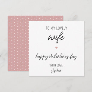 Moderne und Niedliche Valentintagskarte für Ehefra Karte