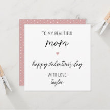 Moderne und Niedliche Valentintagskarte für Mama