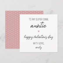 Moderne und Niedliche Valentintagskarte für Tante