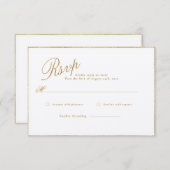 MODERNE UND ROMANTISCHE KALLIGRAFISCHE RSVP-KARTE BEGLEITKARTE (Vorne/Hinten)