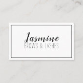 Moderne und saubere Brows & Lashes Visitenkarte (Vorderseite)
