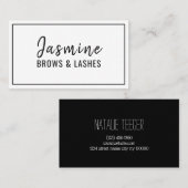 Moderne und saubere Brows & Lashes Visitenkarte (Vorne/Hinten)