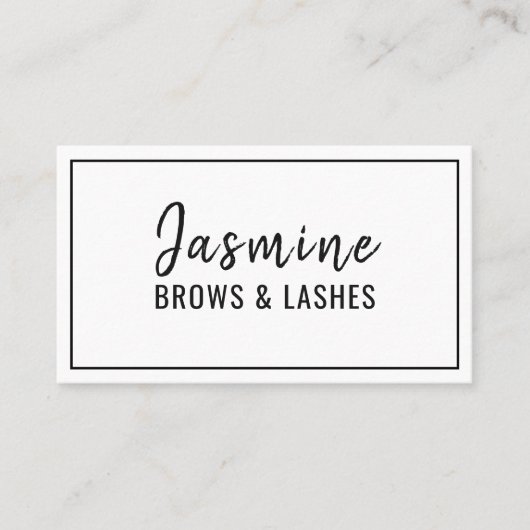Moderne und saubere Brows & Lashes Visitenkarte (Vorderseite)