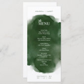 Moderne und saubere grüne Wasserfarbenkarte Programm (Vorne/Hinten)