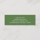 Moderne und saubere Rechtsassistent-Visitenkarte Mini Visitenkarte (Rückseite)