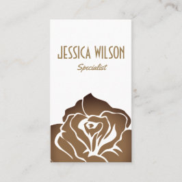 Moderne und schicke, dunkelgoldene Blume Visitenkarte