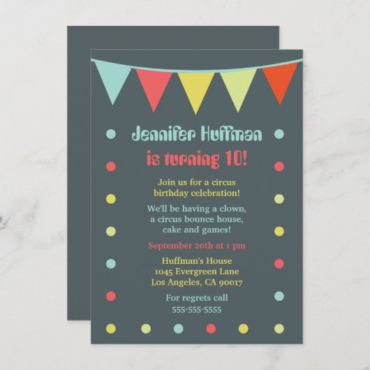 Moderne und schicke Einladung (Vorne/Hinten)