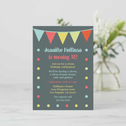 Moderne und schicke Einladung (Stehend Vorderseite)