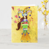 Moderne und schicke Geburtstagskarte Karte (Gelbe Blume)