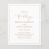 Moderne und schicke Goldene Hochzeit - Einladung (Vorderseite)