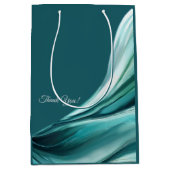 Moderne und schicke Grün- Mittlere Geschenktüte (Vorderseite)