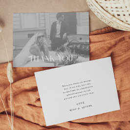 Moderne und schicke Hochzeit Danke Postcard Postkarte