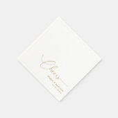 Moderne und schicke Kunst: Personalisierte Hochzei Serviette (Ecke)