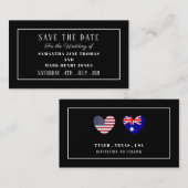 Moderne und schlanke, alle Farben, Save the Date Begleitkarte (Vorne/Hinten)