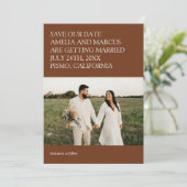 Moderne und schwache Typografie Hochzeit Rettete u Einladung (Stehend Vorderseite)