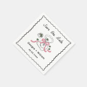 Moderne und schwindelerregende Martini-Hochzeit Serviette (Ecke)