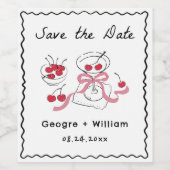 Moderne und schwindelerregende Rosa Martini handge Weinetikett (Einzelnes Label)