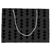 Moderne und stilvolle Black Hanging Dreiecke auf S Große Geschenktüte (Rückseite)