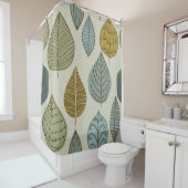 Moderne und stilvolle Herbst-Falling-Blätter flora Duschvorhang (Beispiel)