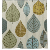 Moderne und stilvolle Herbst-Falling-Blätter flora Duschvorhang (Vorderseite)