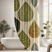 Moderne und stilvolle Herbst-Falling-Blätter flora Duschvorhang