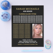 Moderne und stilvolle Jobsucher Lebenslauf Flyer (Einzeln)