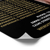 Moderne und stilvolle Jobsucher Lebenslauf Poster (Ecke)